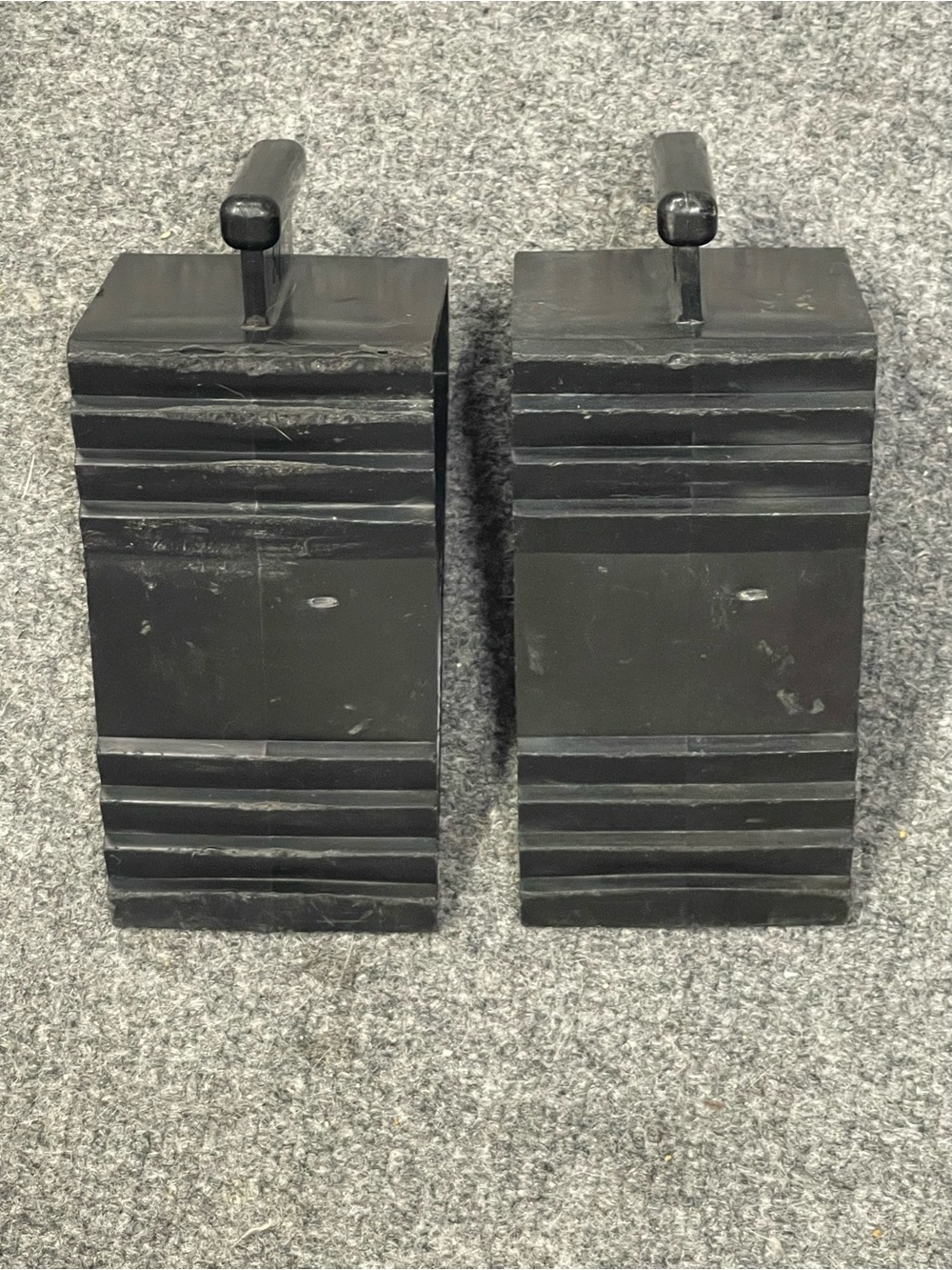 Heavy-Duty Mac Plastic Black Wheel Chocks - Pair - Picture 2 of 8